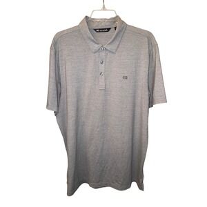 TravisMathew Mens Golf Polo‎ Shirt XL Heathered Gray Casual Short Sleeve